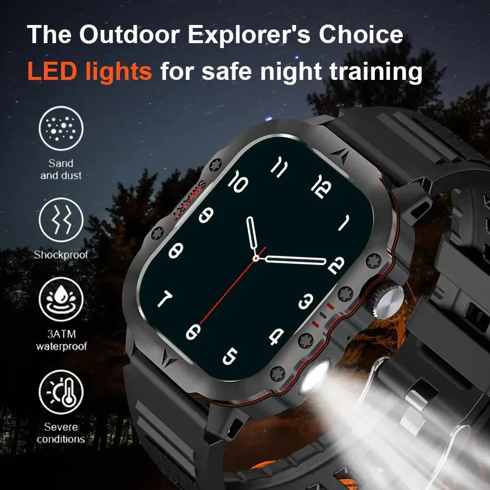 LAXASFIT 2024 New Full Touch Smart Watch Heart Rate Blood Pressure Blood Oxygen Sports Watch IP68 Waterproof Outdoor Smart Watch