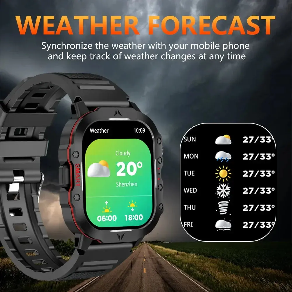 LAXASFIT 2024 New Full Touch Smart Watch Heart Rate Blood Pressure Blood Oxygen Sports Watch IP68 Waterproof Outdoor Smart Watch