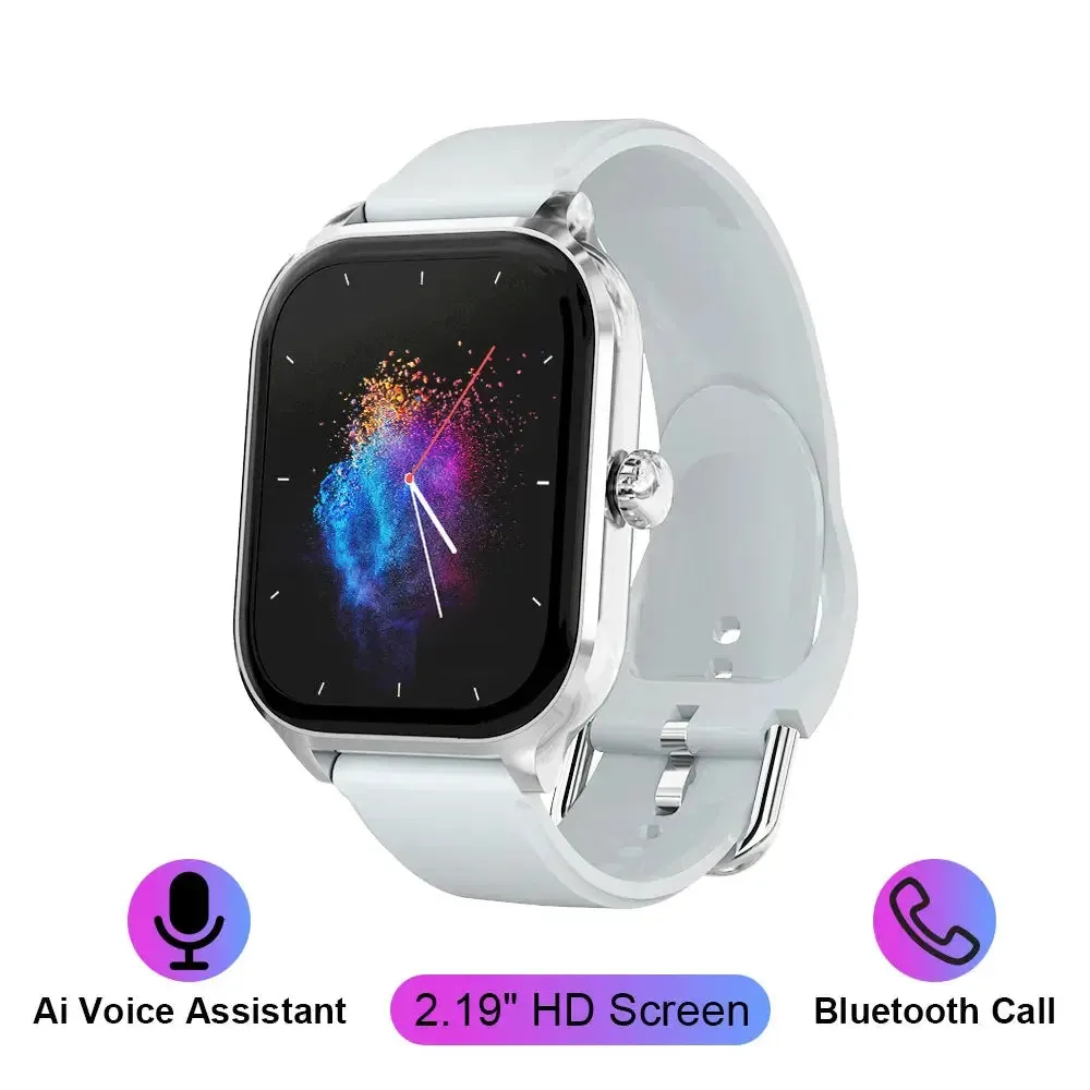 LAXASFIT Smart Watch 2.01” HD Screen Bluetooth Voice Call Multi Sport Mode Heart Rate Sleep Monitoring Smart Watch for Men Wome