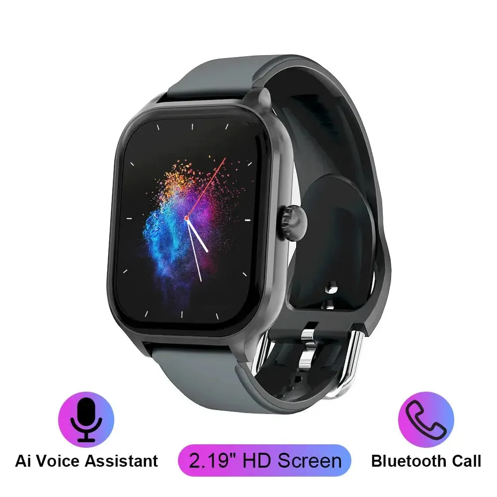 LAXASFIT Smart Watch 2.01” HD Screen Bluetooth Voice Call Multi Sport Mode Heart Rate Sleep Monitoring Smart Watch for Men Wome