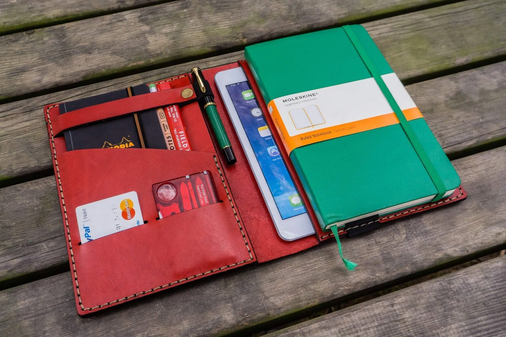 Leather Leuchtturm1917 A5 Notebook Cover - Red