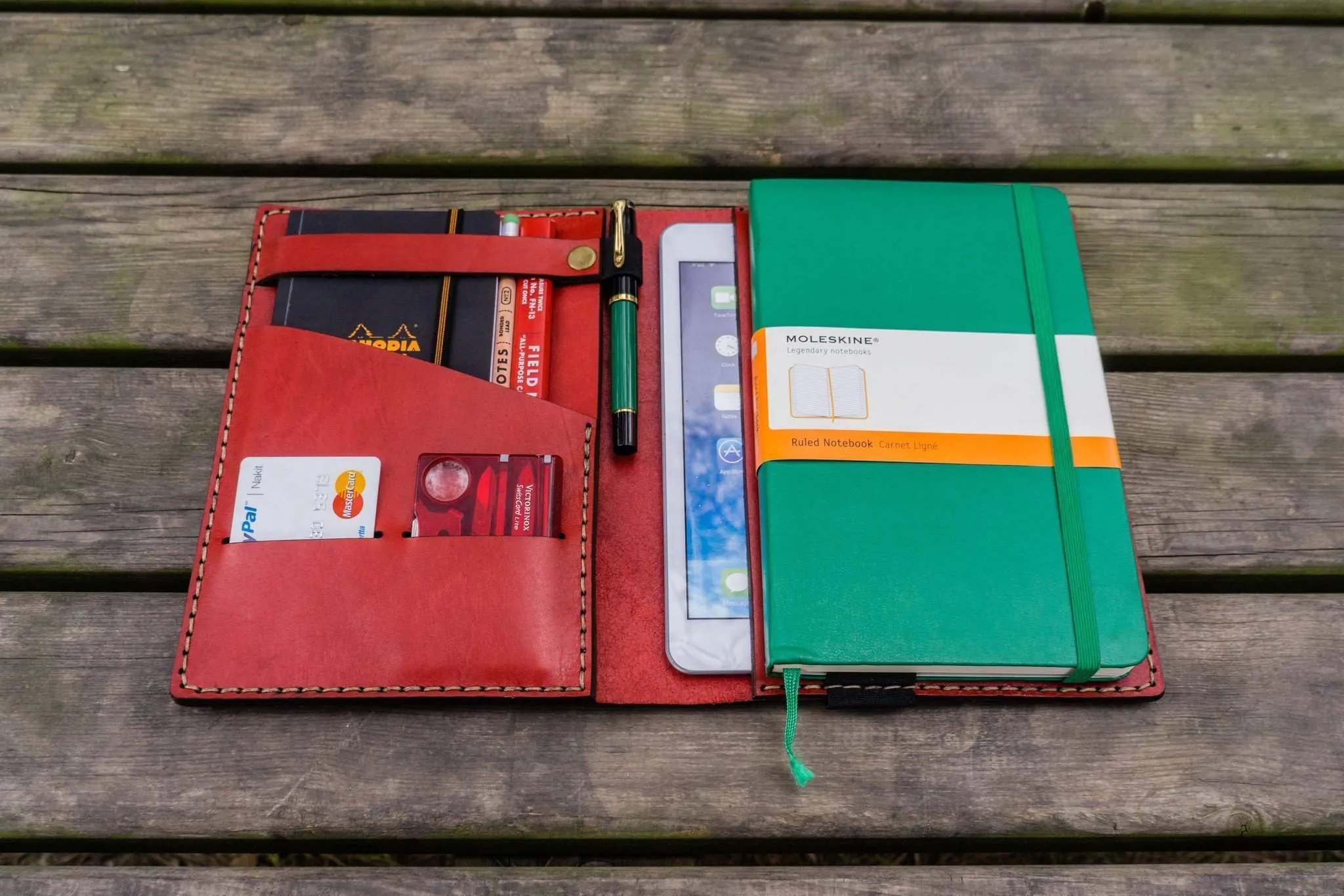 Leather Leuchtturm1917 A5 Notebook Cover - Red