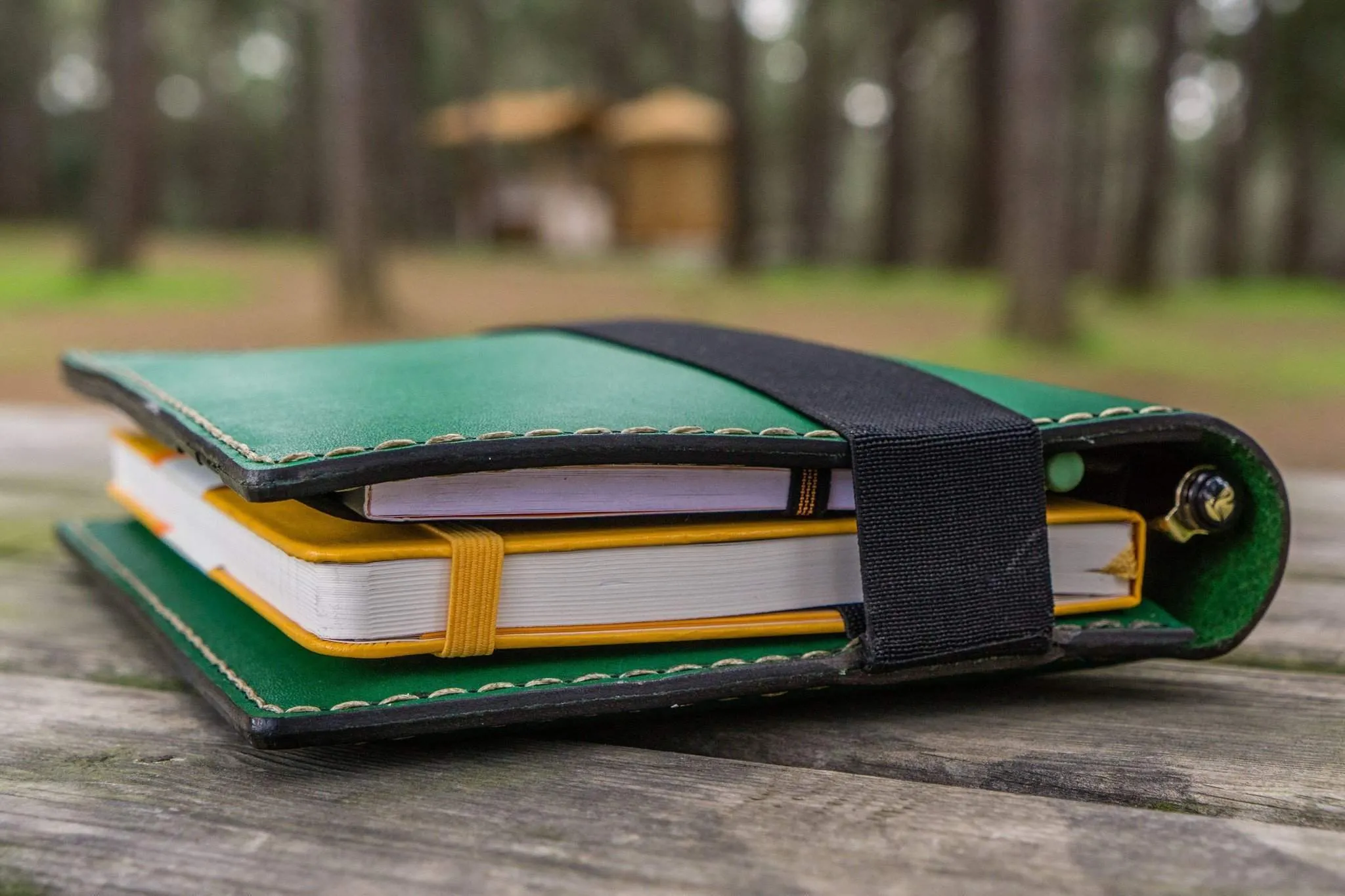 Leather Rhodia A5 Notebook & iPad Mini Cover - Green