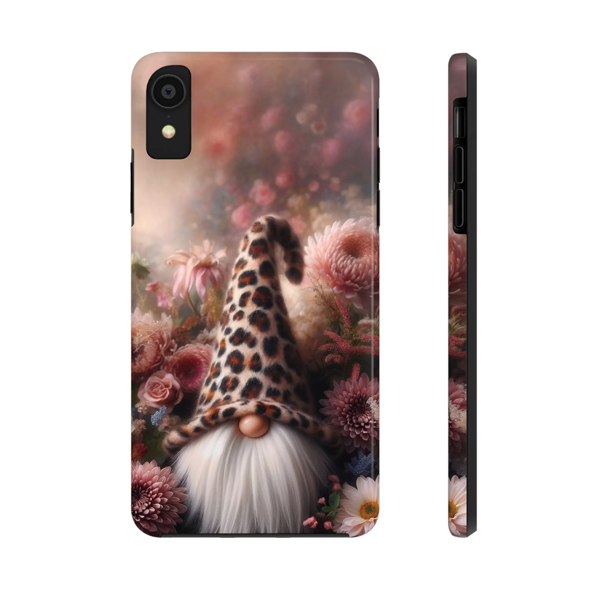 Leopard Print Fantasy Gnome Design Phone Case- Lightweight, Impact Resistant Cover for iPhone 6, 6s, 12, 13, 14, 15