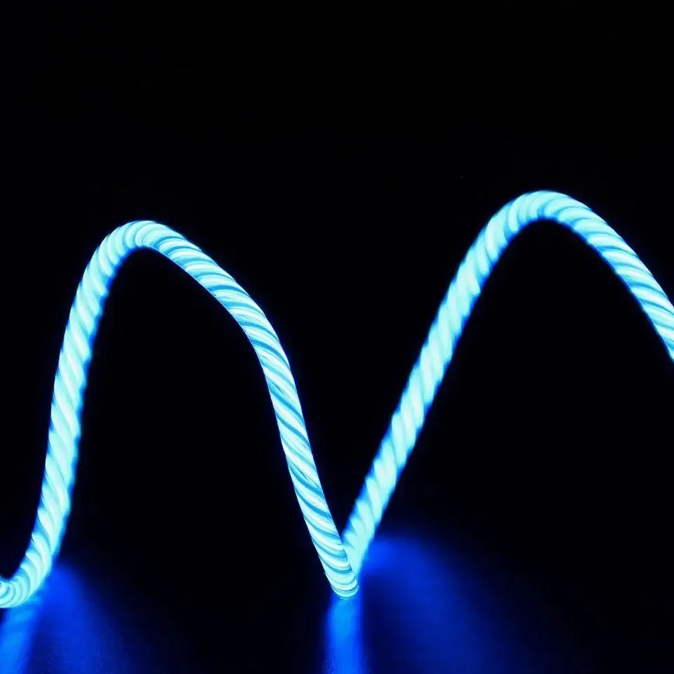 Light Pulse iPhone Electroluminescent Charge & Sync Cable (Blue) -iPhone Cable