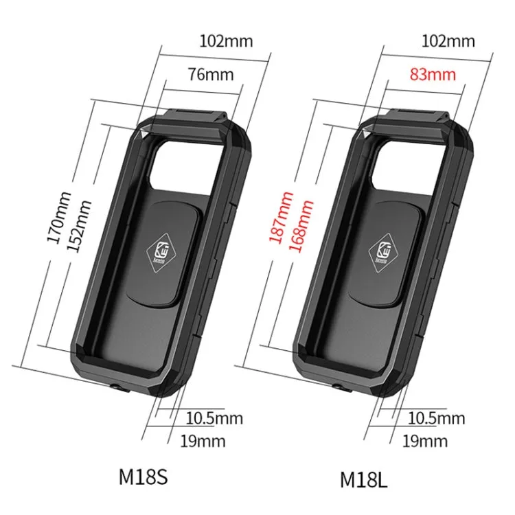 M18S-QD Motorcycle / Bicycle Waterproof Quick Release Mobile Phone Holder