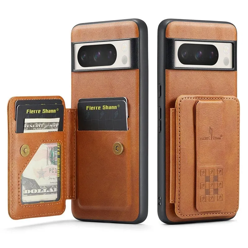 Magnetic Retro Leather Case With Wallet Card Slot For Google Pixel 9 8