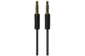 Maplin 3.5mm Aux Stereo 3-Pole Jack Plug to 3.5mm 3-Pole Jack Plug Cable - Black, 3m