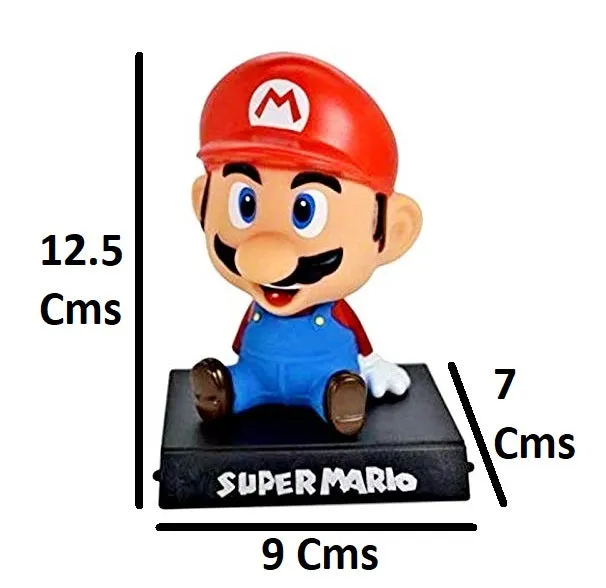 Mario Bobblehead with Mobile Holder | Super Mario Game | 13.5 cms|