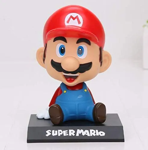 Mario Bobblehead with Mobile Holder | Super Mario Game | 13.5 cms|