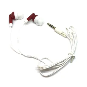 Maroon Red Stereo Earbud Headphones