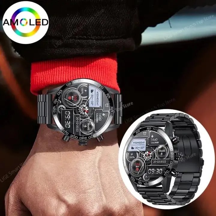 Men's AMOLED HD Screen Watch Smart Bluetooth Calling Sports Smartwatch | BW0408