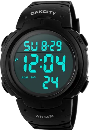 Men's Digital Sports Watch LED Screen Large Face Military Watches