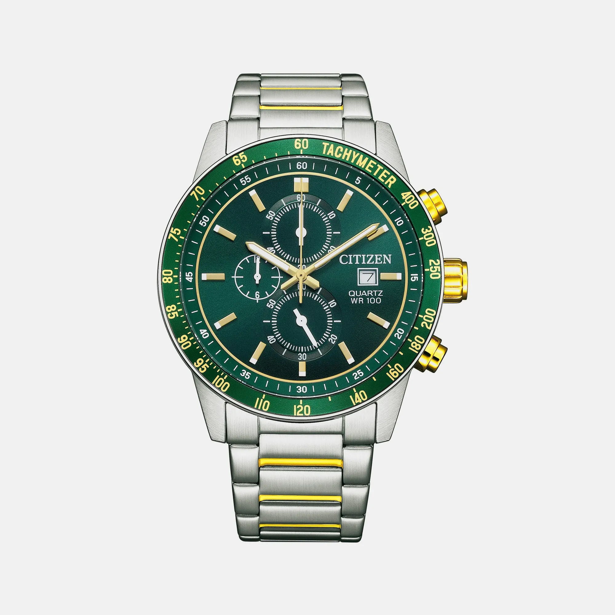 Men's Green Chronograph Stainless Steel Watch AN3689-55X