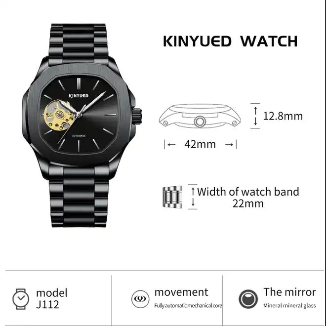 Men's Watches Automatic Mechanical Top Brand Luxury Waterproof Stainless Steel Watch | J112