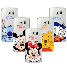 Mickey Minnie Case For Samsung Galaxy Grand Prime S3 S5 S6 S7 Edge S8 Plus J2 J3 J5 J7 A3 A5 2016 2015 2017 Cover Note 8