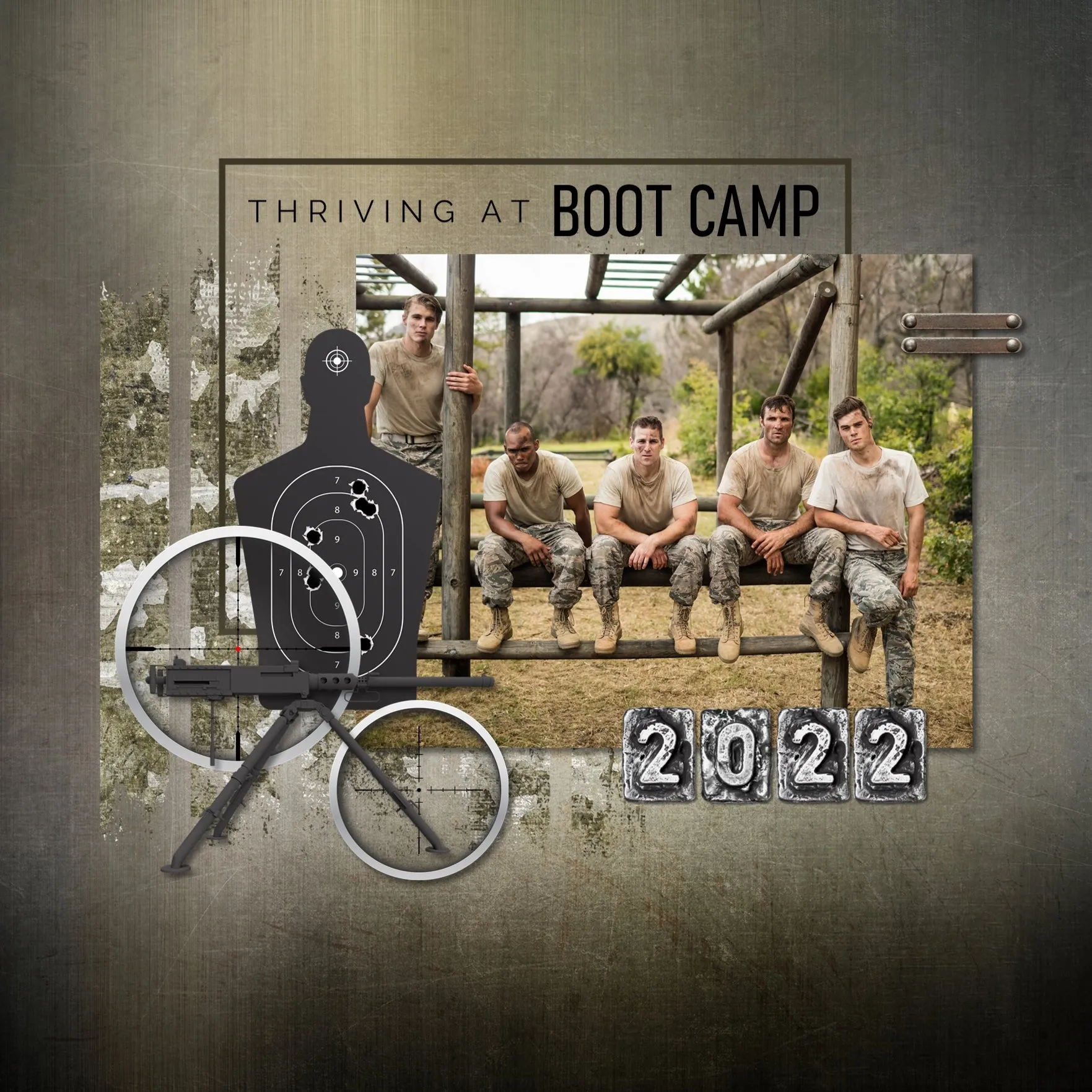 Military Digital Scrapbook Kit