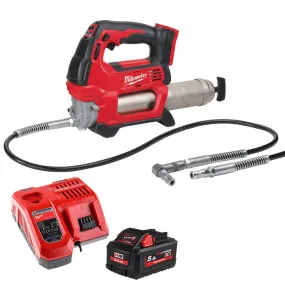 Milwaukee M18GG-0 18V M18 Cordless Grease Gun with 1 x 5.5Ah Battery & Charger