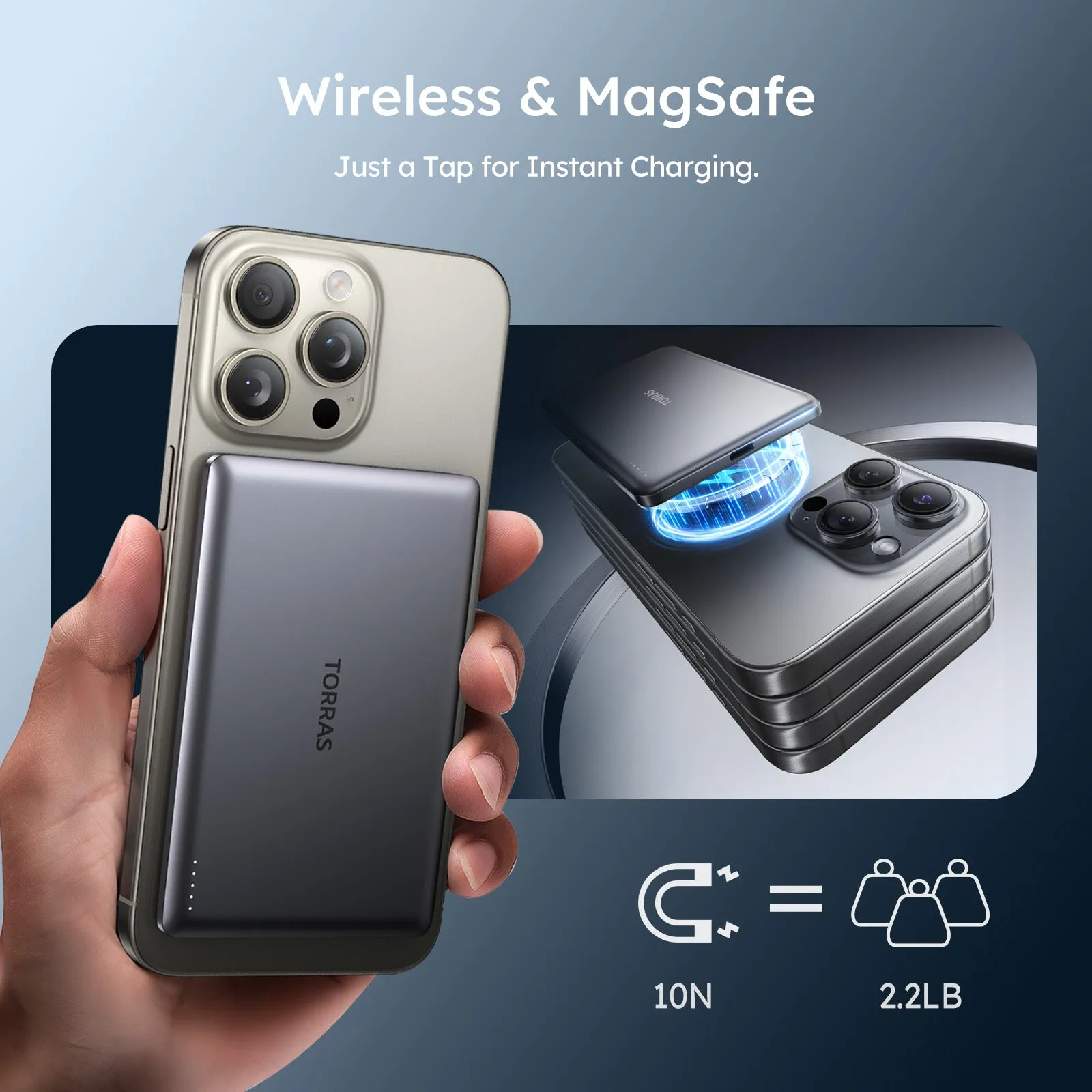 MiniMag Ultimate Slim Wireless Power Bank 5k mAh [Unavailable for Some Countries]