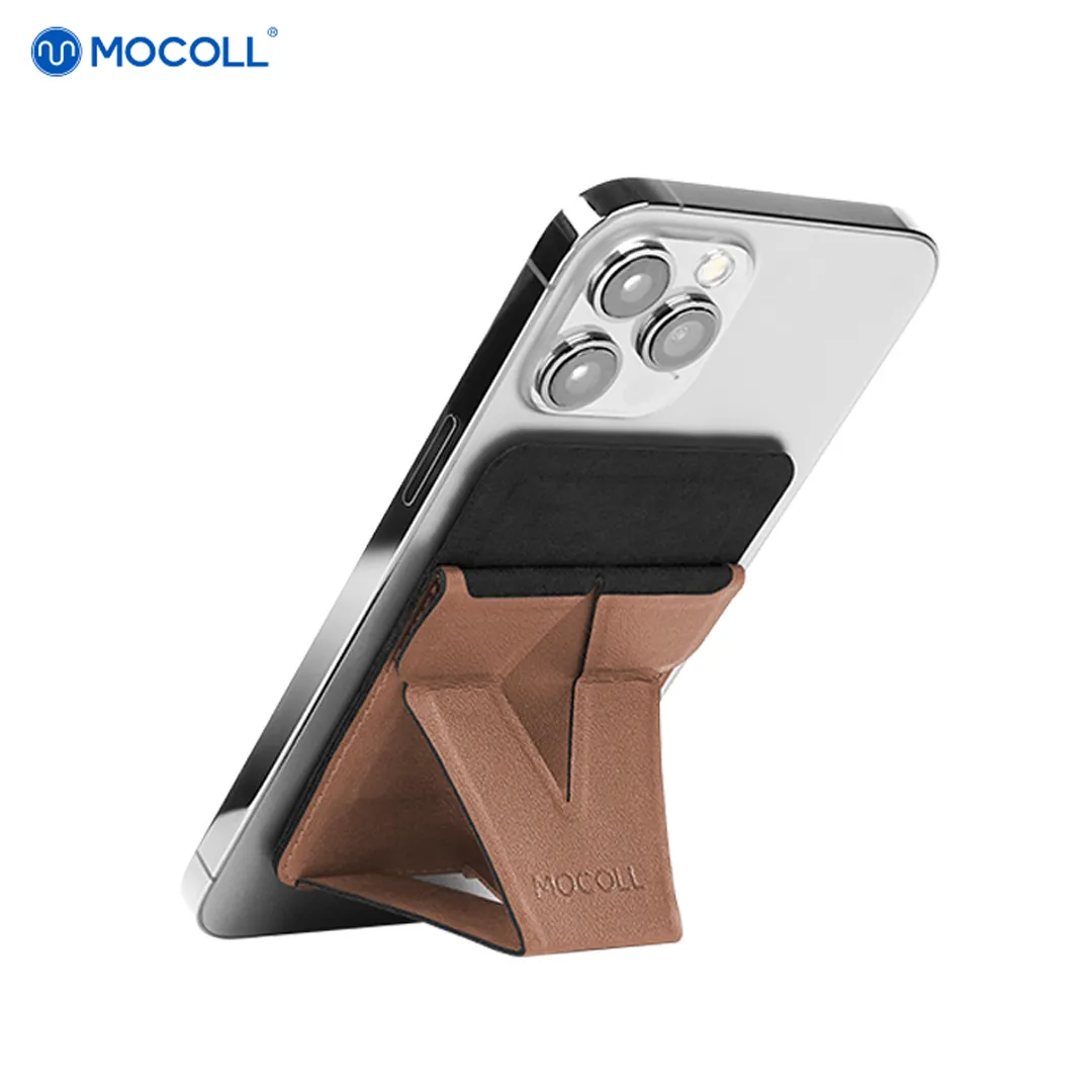 MOCOLL MagSafe Wallet / KickStand - Cigar Brown