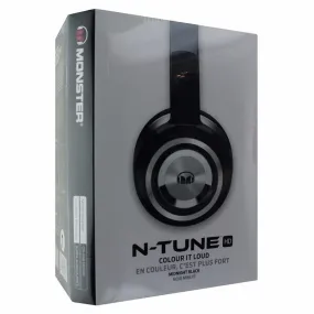 Monster N-Tune HD Wired On-Ear Headphones - Midnight Black / Silver