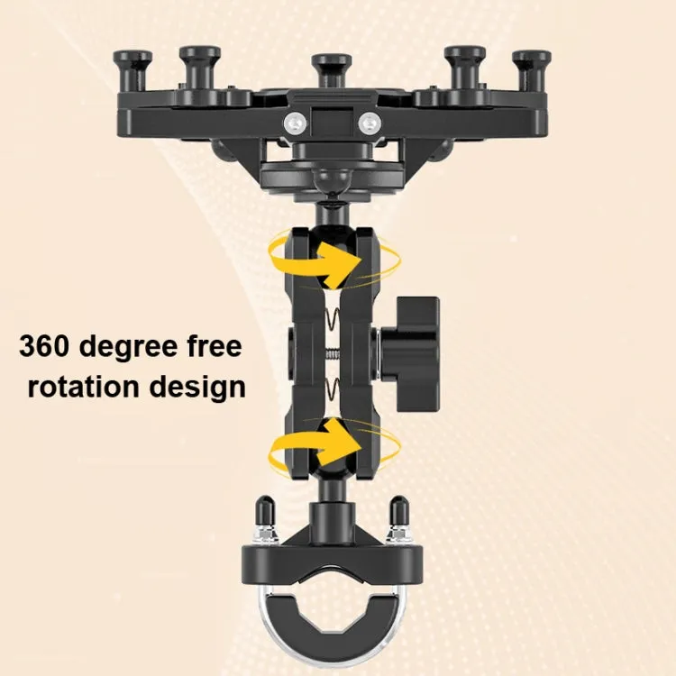 Motorcycle Bracket Crab Navigation Phone Bracket,Style： M10 15W Wireless Charging