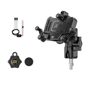 Motorcycle Bracket Crab Navigation Phone Bracket,Style： M10 QC3.0 Dual USB Charge