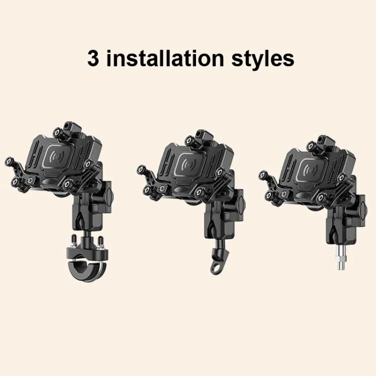 Motorcycle Bracket Crab Navigation Phone Bracket,Style： M10 QC3.0 Dual USB Charge