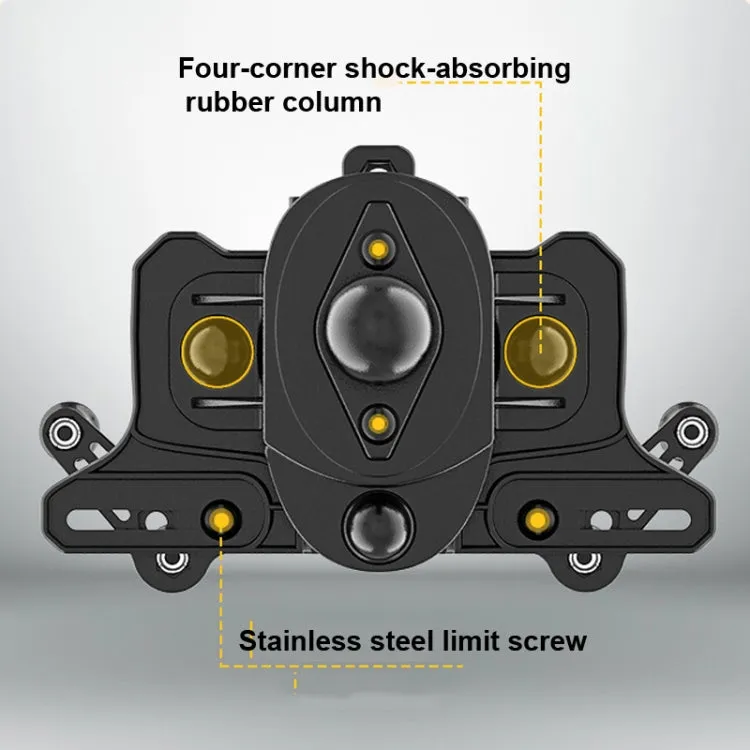 Motorcycle Bracket Crab Navigation Phone Bracket,Style： U-shaped Anti-theft Buckle