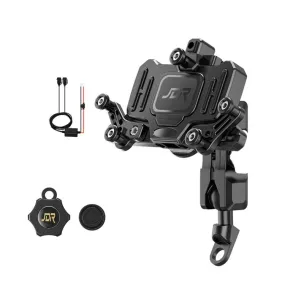 Motorcycle Bracket Crab Navigation Phone Bracket,Style： Y-type QC3.0 Dual USB Charge