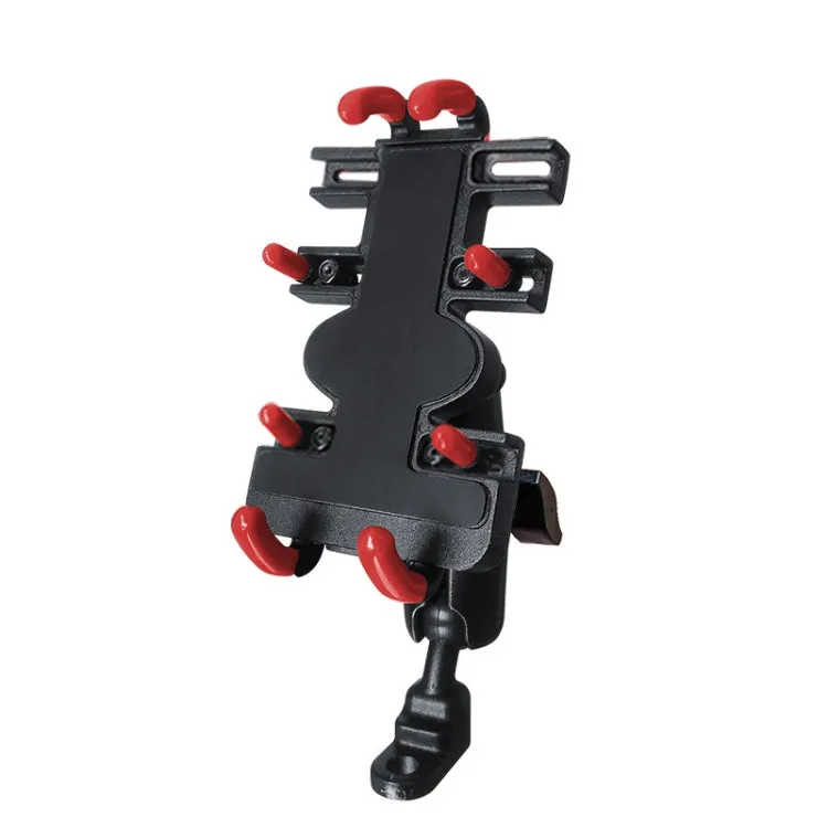 Motorcycle Metal Navigation Mobile Phone Bracket,Style: Rearview Mirror Installation (Hand Twist)