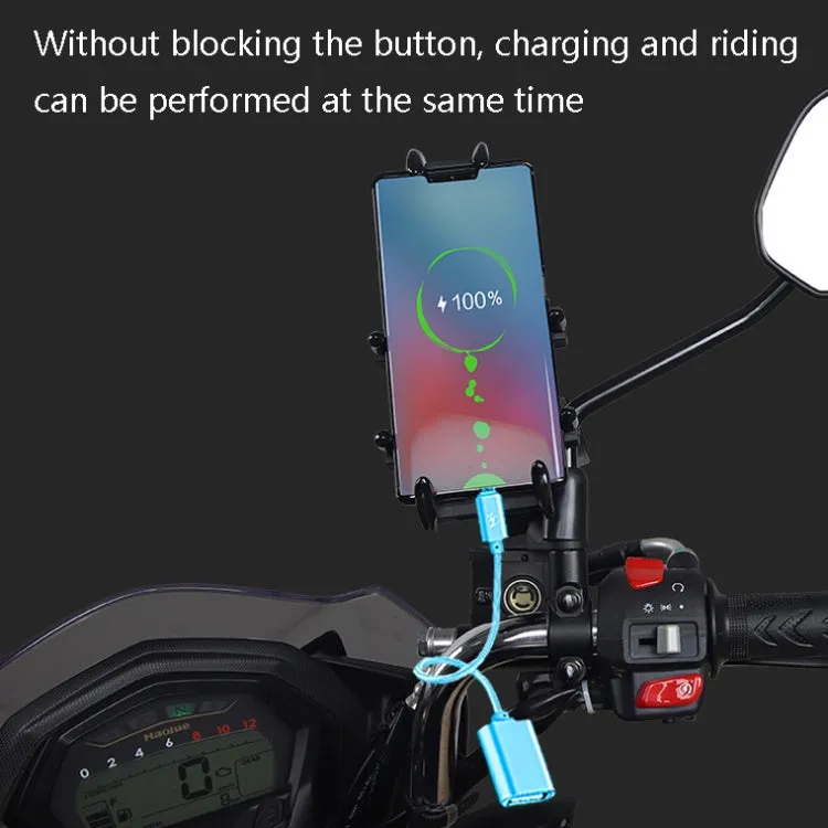 Motorcycle Multi-Function Mobile Phone Holder Adjustable Universal Locomotive Riding Anti-Shake Fixed Equipment(All-rounder U-shape)