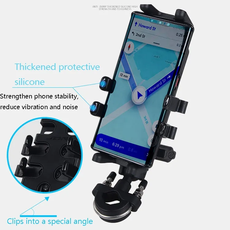 Motorcycle Multi-Function Mobile Phone Holder Adjustable Universal Locomotive Riding Anti-Shake Fixed Equipment(All-rounder U-shape)