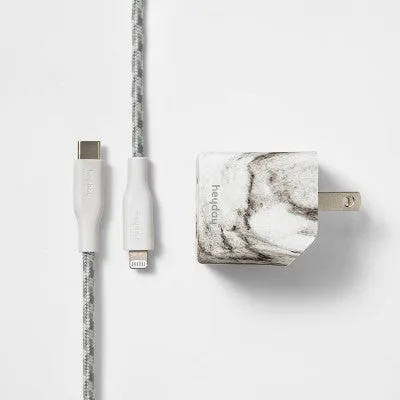 New - 6' Lightning to USB-C Power Delivery Home Charging Kit - heyday Marble