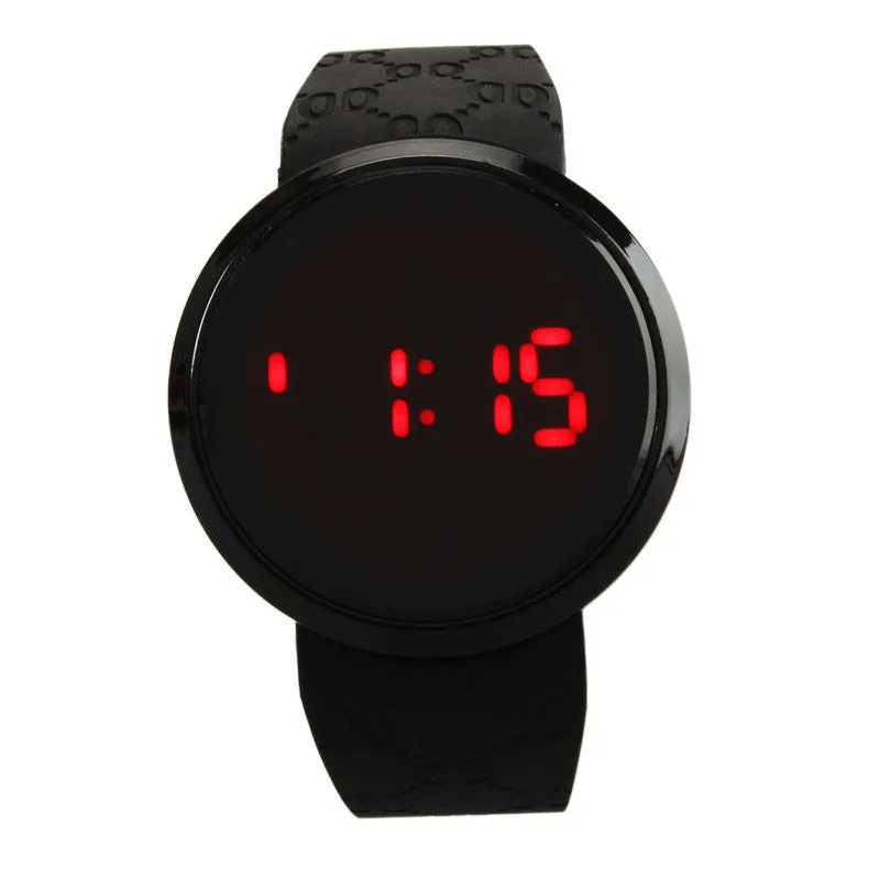 New Arrival Hot Fashion Waterproof LED Touch Screen Day Date Silicone Digital Watch For Men