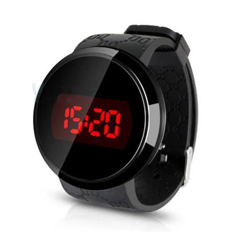 New Arrival Hot Fashion Waterproof LED Touch Screen Day Date Silicone Digital Watch For Men