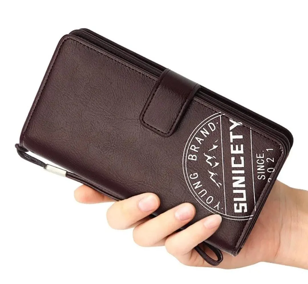 New Long style  Phone Bag  with  Multiple Card  Postion Simple Zipper Business mens Wallet - S4773660