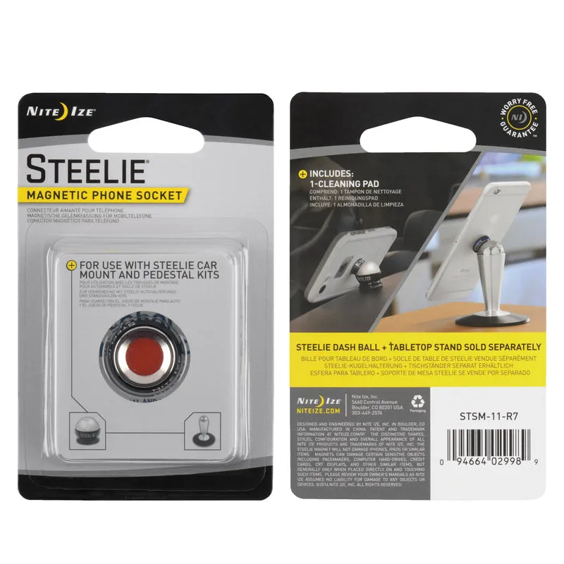 Nite Ize Steelie Silver Magnet Phone Socket For All Mobile Devices