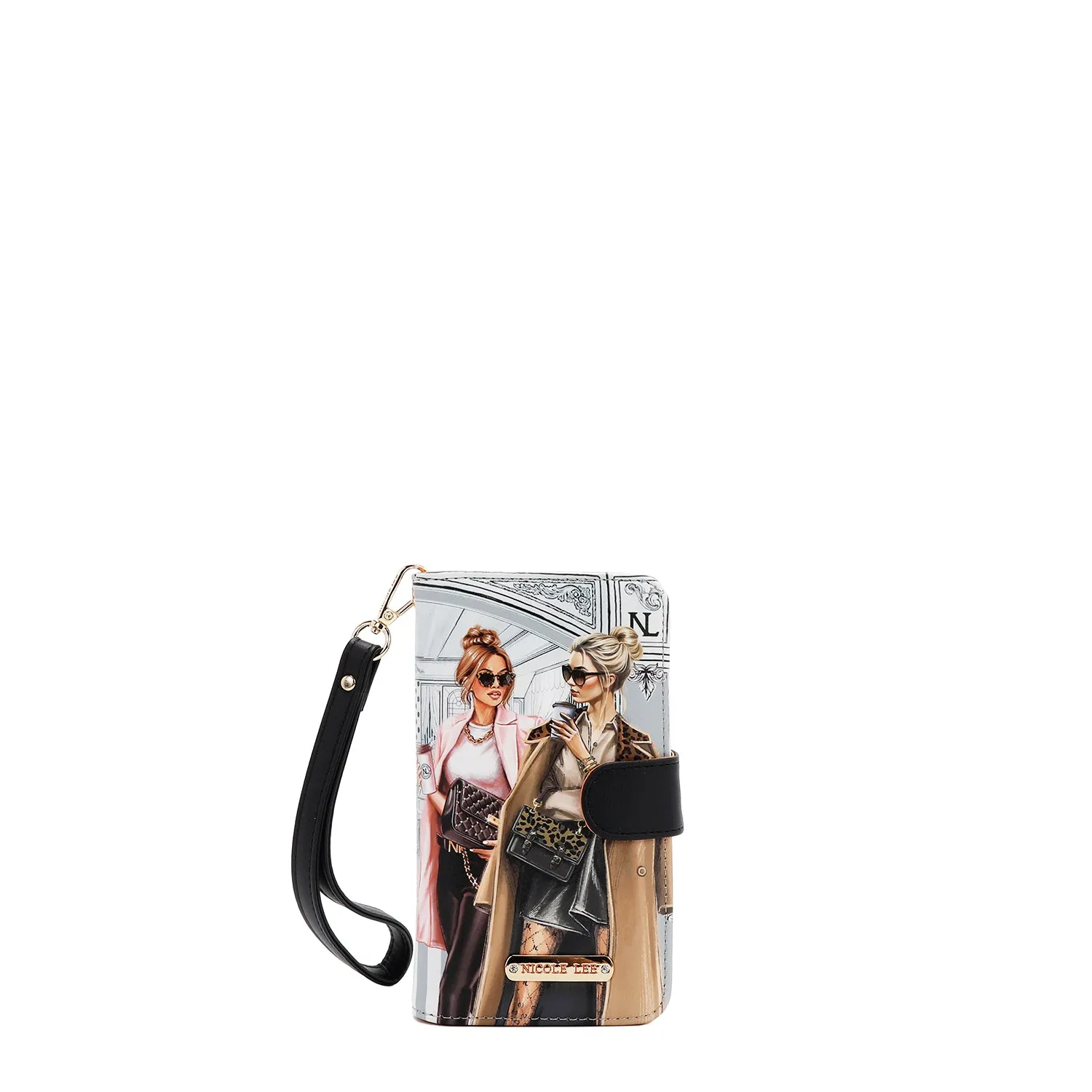 NL SIGNATURE PHONE CASE AND WALLET WRISTLET