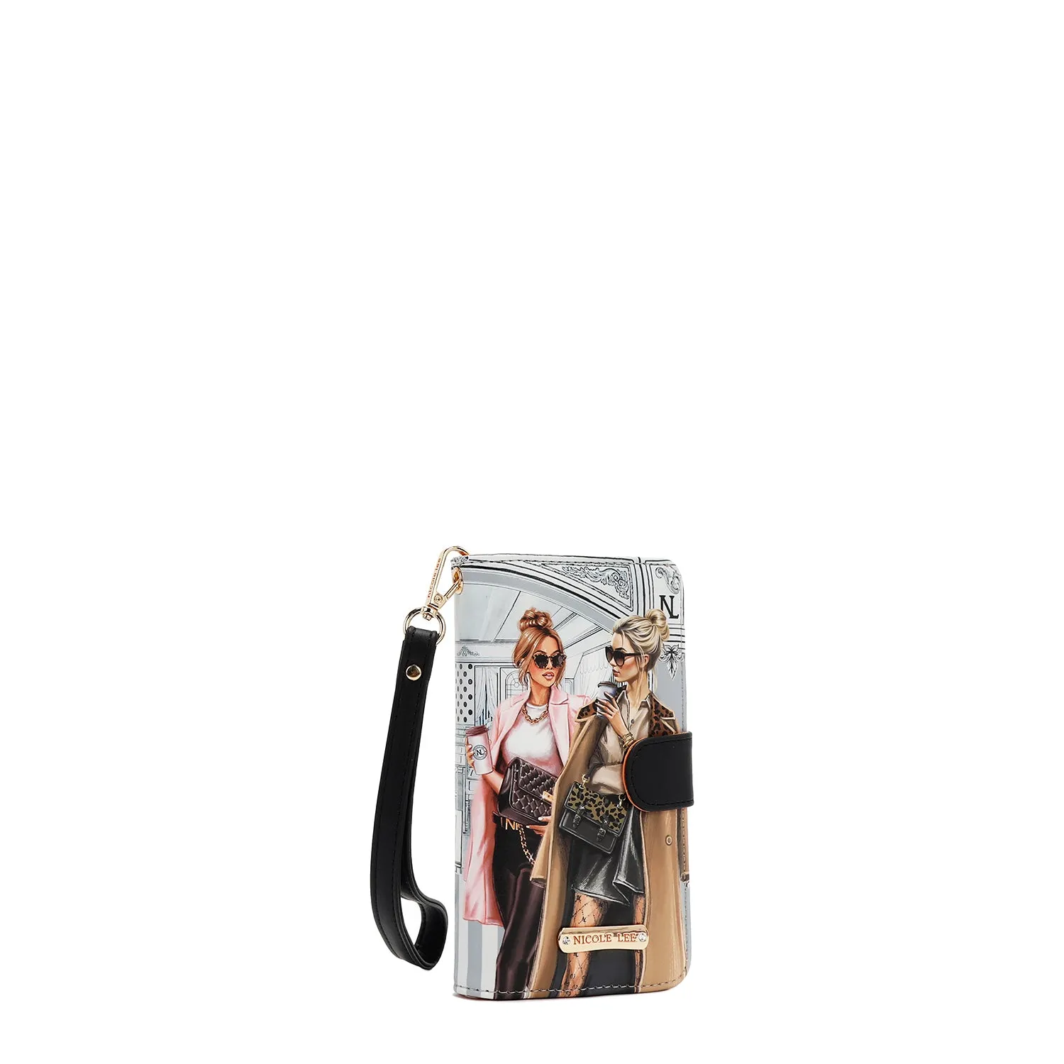 NL SIGNATURE PHONE CASE AND WALLET WRISTLET