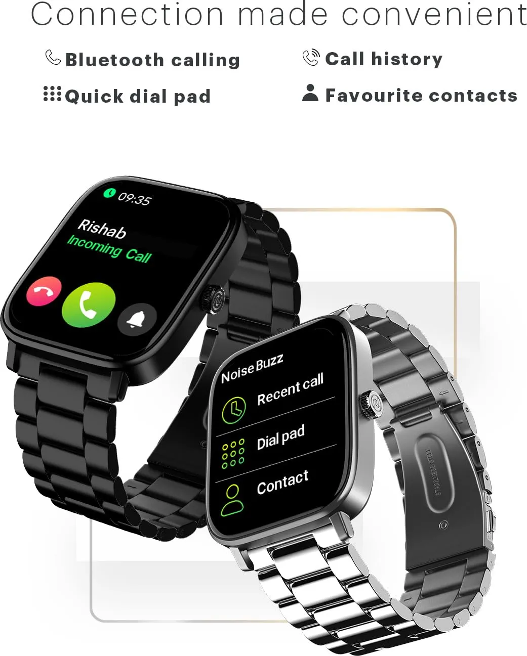 Noise Pulse 2 Pro [New Launch] 1.8" Vibrant Display, Bluetooth Calling Smart Watch for Men & Women, 7 Days Battery Life, Metallic Finish, Built-in Games, Voice Assistance, Health Suite (Elite Silver)