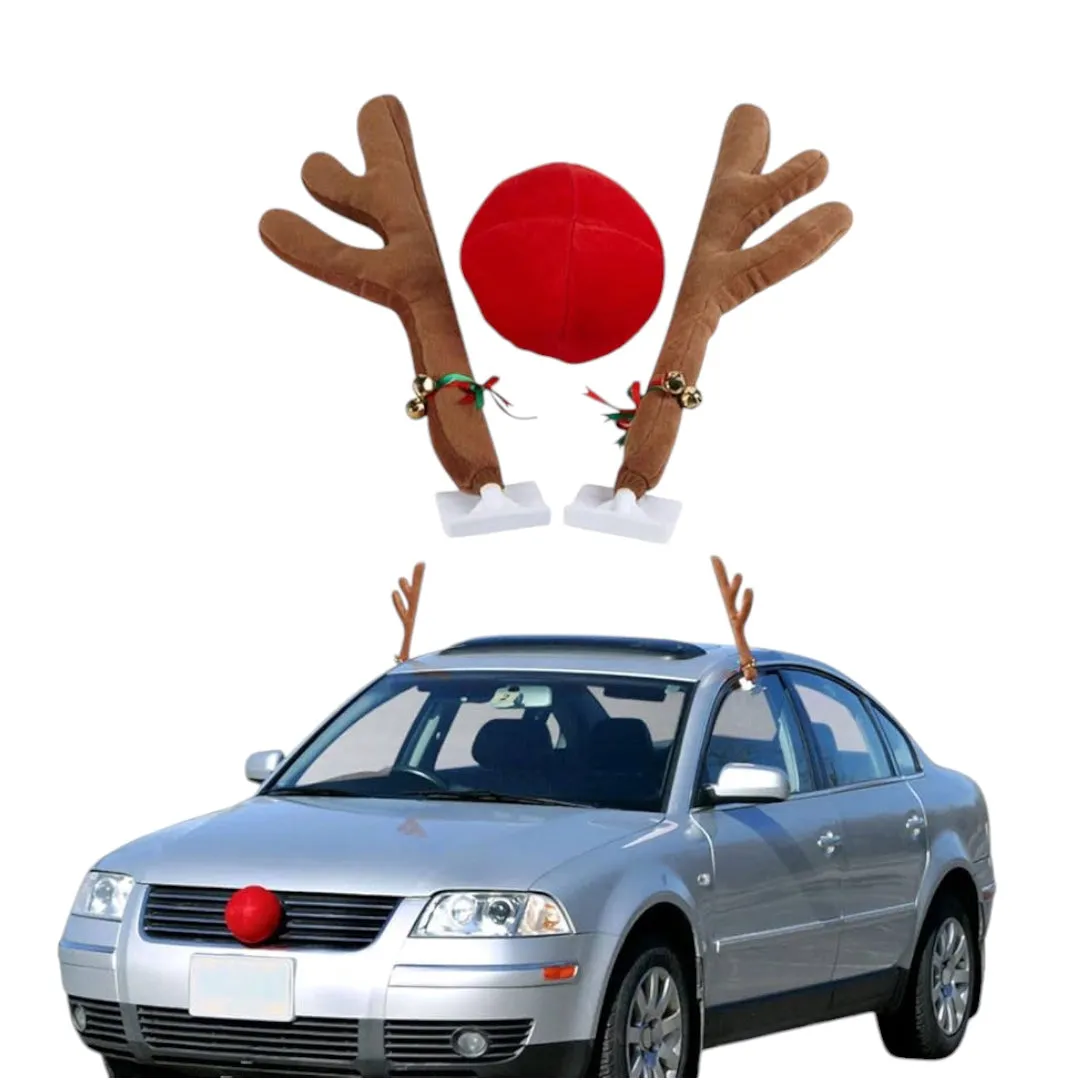 Novelty Reindeer Car Decorating Kit – Festive Holiday Fun