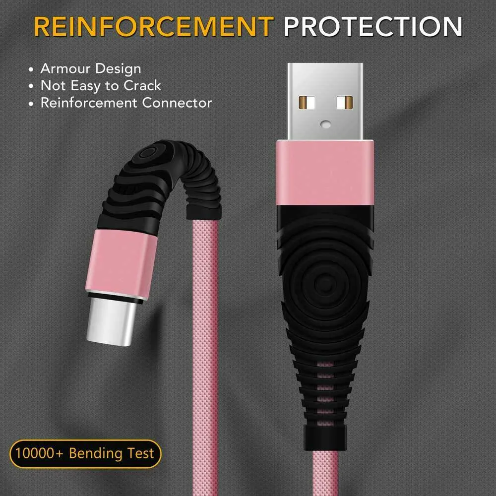 Nylon Braided USB Type C Cable for Fast Charging and Data Transfer