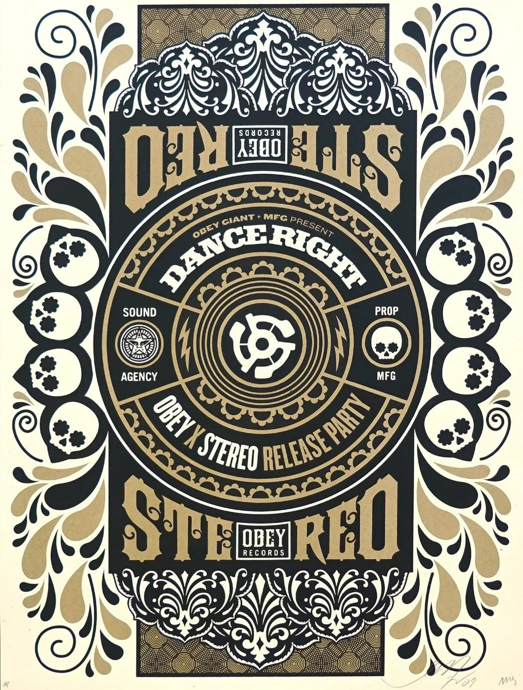 OBEY x Stereo Skateboards Silkscreen Print by Shepard Fairey x MFG- Matt Goldman