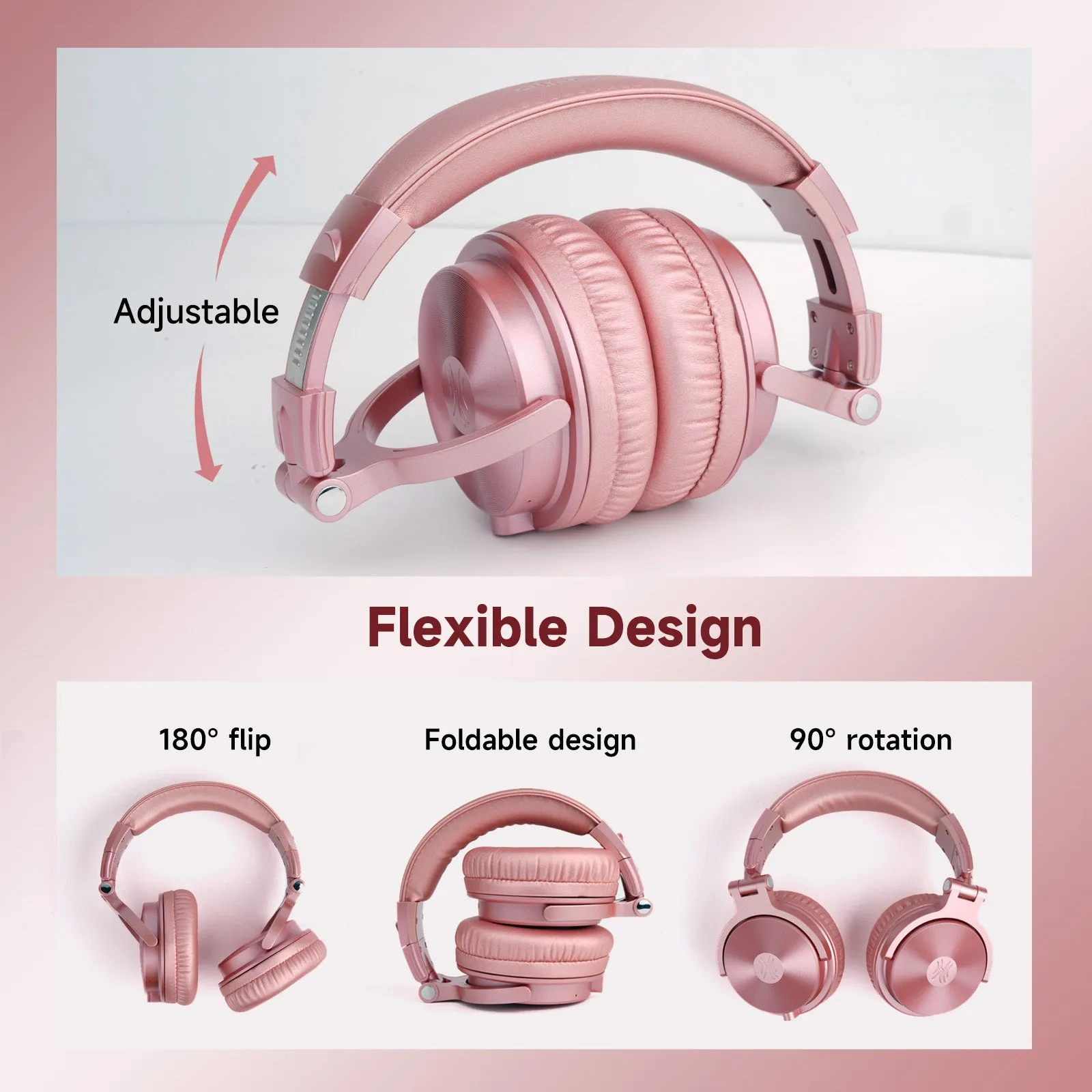 OneOdio® Studio Wireless C Bluetooth Headphones (Rose Gold)