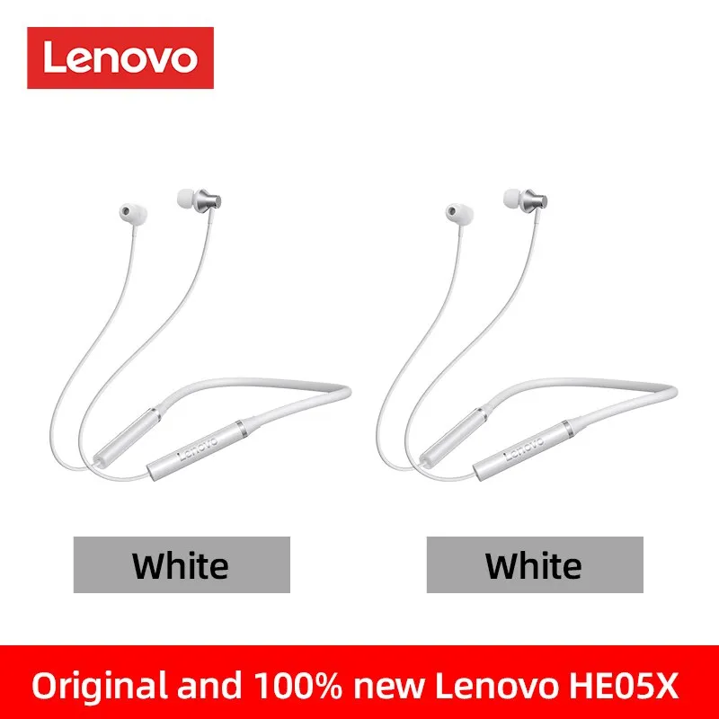 Origial Lenovo HE05X Bluetooth Earphones Earphone Waterproof Earplugs HIFI Sound Magnetic Neckband Headset Sports Headphone