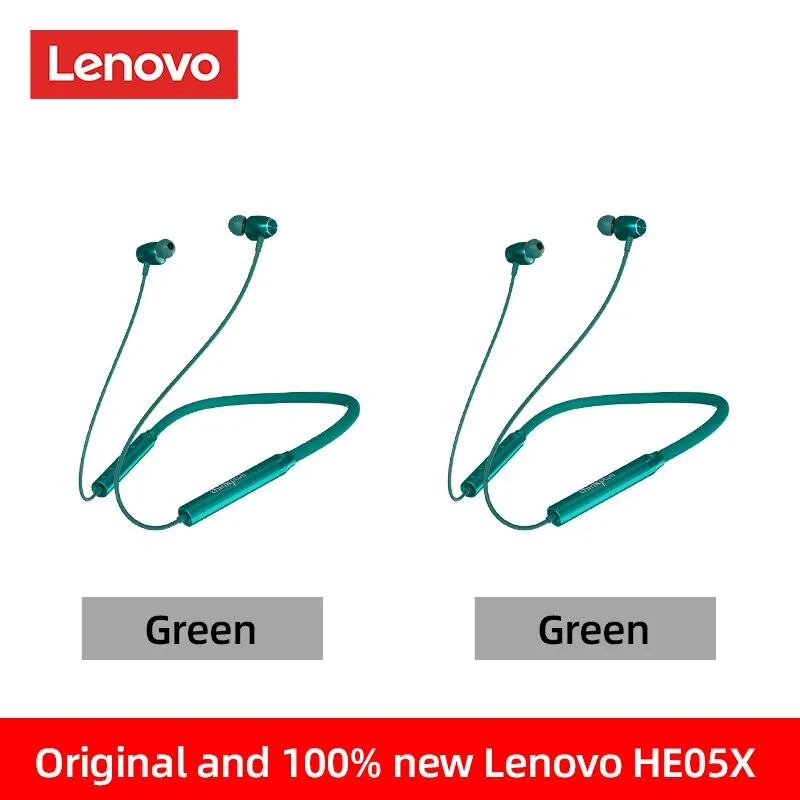 Origial Lenovo HE05X Bluetooth Earphones Earphone Waterproof Earplugs HIFI Sound Magnetic Neckband Headset Sports Headphone