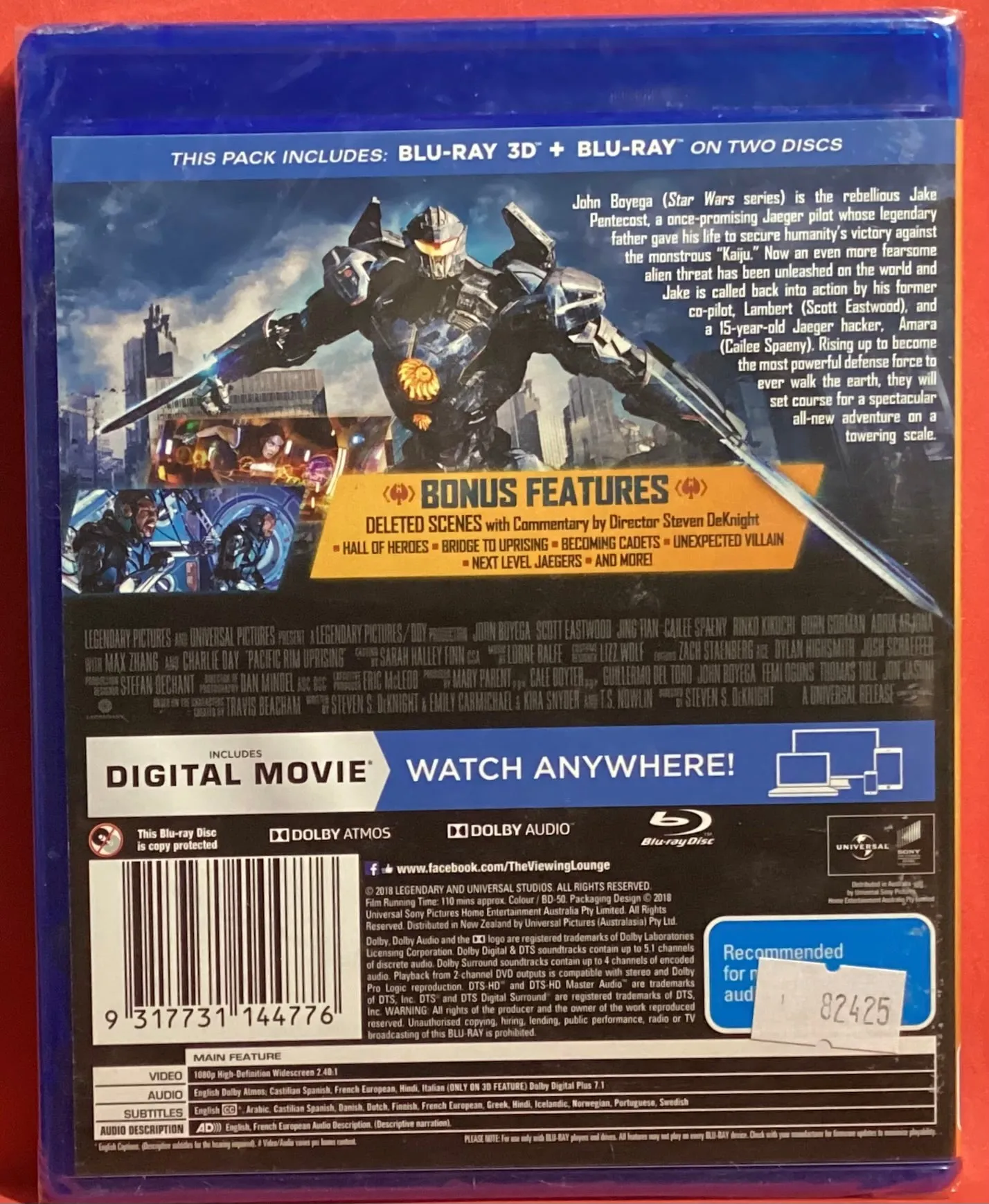 PACIFIC RIM UPRISING - 3D BLU-RAY   BLU-RAY (NEW/ SEALED)