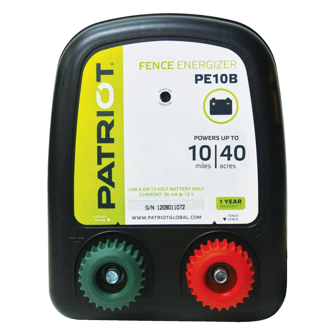 Patriot PE10B fence charger (dc)