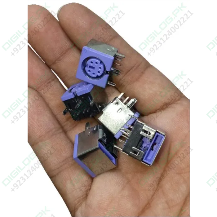 Pcb Mount 6 Pin Mini Din Socket Audio Video Connector